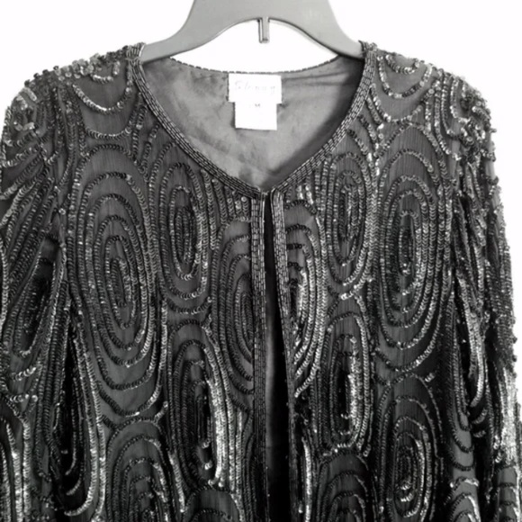 Formal Sparkly Sequined Occasion Jacket - Picture 14 of 15